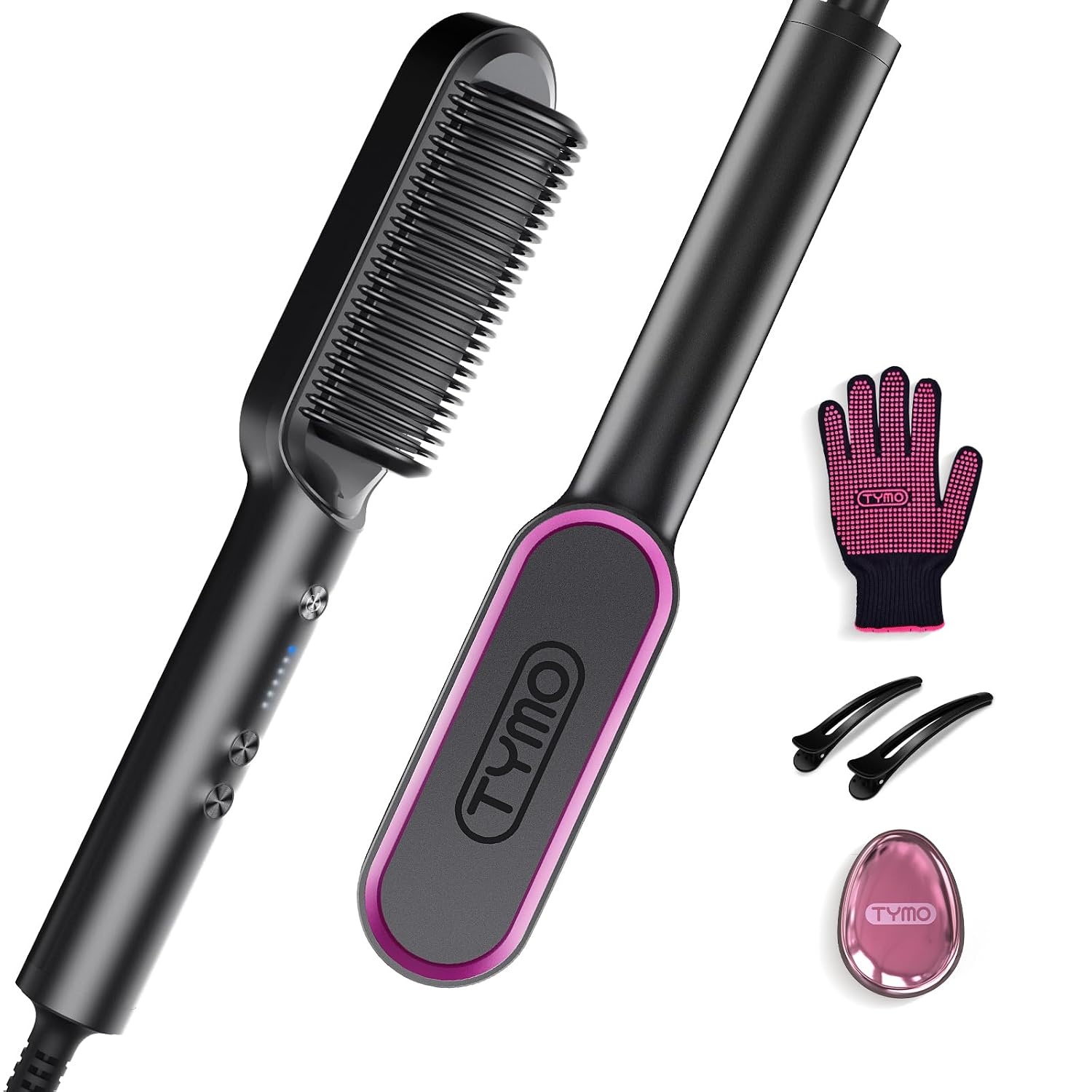Anti-Scald Hair Straightener Brush