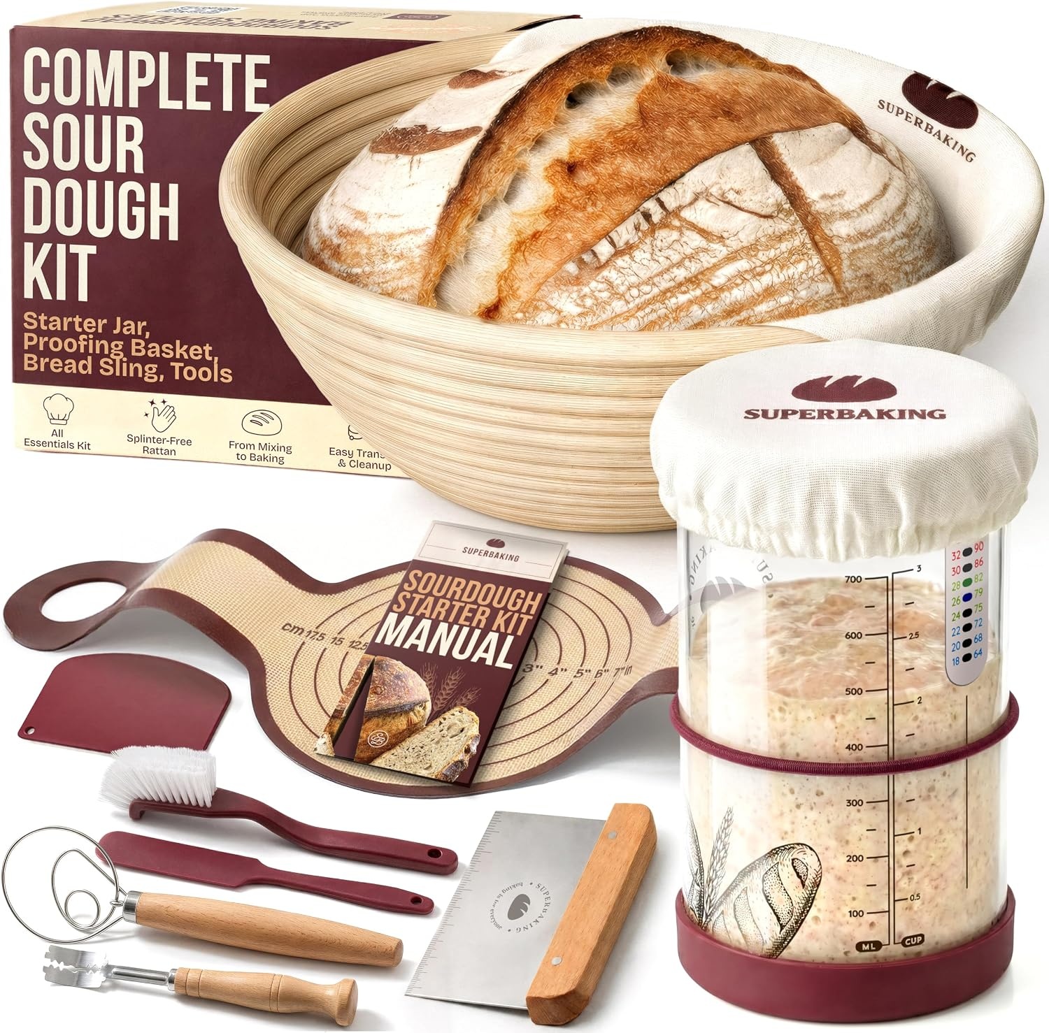 Superbaking Sourdough Starter Jar Kit